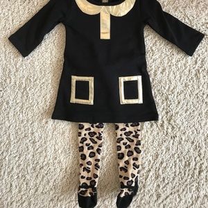 Leopard Tunic and Footed Tight Set for Baby